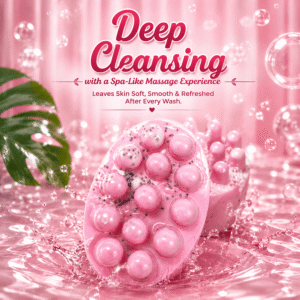 Instant Glow Massage Shower Soap – Textured Body Massage Soap for Deep Cleansing, Soft, Smooth & Refreshed Skin | Daily Body Care Soap for All Skin Types - Image 3