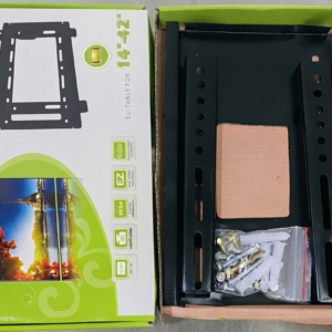 Premium Fixed Flat Panel TV Wall Mount Bracket (14" To 42") – Heavy Duty Metallic LED/LCD Television Stand For Secure And Reliable Mounting - Image 2