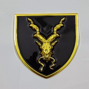 Big Size Markhor Metal Logo Monogram for Car Grill | Premium Durable Automotive Decorative Emblem - Image 2