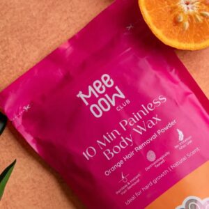 Meeoow Club 10 Minute Painless Body Wax Orange Hair Removal Powder for Women - Image 3