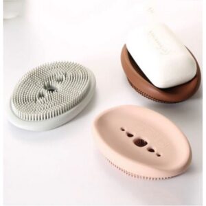 2 in 1 Silicone Soap Holder Double Sided Flexible Multifunctional Bathroom Kitchen Soap | Random Color - Image 1