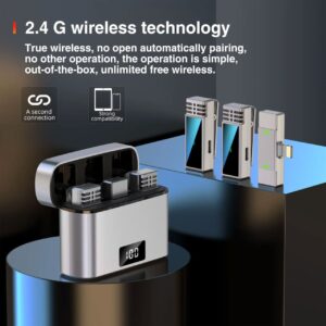 Jmary 100% Original Mw-15 2.4G Wireless Microphone For Mobile Lightning Noise Reduction Biggest Battery - Image 3