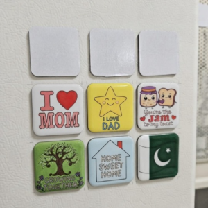 DIY Fridge Magnet Paint Kit – 3 Magnets & 6 Paint Sheets Set - Image 1