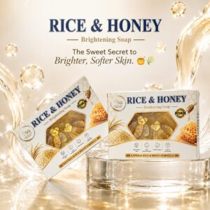 Instant Glow Rice & Honey Brightening Soap – Handmade Moisturizing Soap with Rice Extract & Natural Honey for Glowing, Soft & Even-Toned Skin | Paraben & Sulfate Free - Image 2