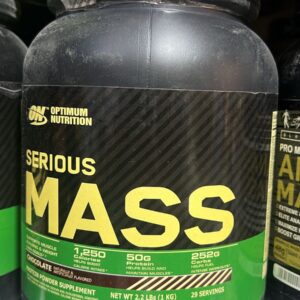 Optimum Nutrition Serious Mass Weight Gainer Powder Chocolate Flavor 2.2 Pounds 1 Kg High Calorie Supplement - Image 3