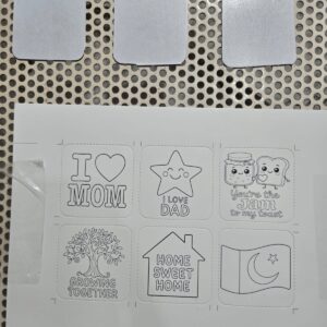 DIY Fridge Magnet Paint Kit – 3 Magnets & 6 Paint Sheets Set - Image 4