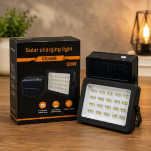 KSE CK686 50W Portable Solar Charging Flood Light - Powerful Rechargeable Outdoor Lighting For Camping, Emergencies, And Work Sites - Image 1