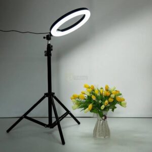 Portable 10-Inch LED Ring Light with 7 Feet Adjustable Tripod Stand & Mobile Holder | 3 Light Modes | Foldable 2 Feet | USB Powered - Image 2