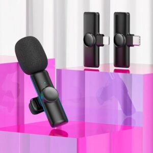 K11 2-In-1 Dual Wireless Collar Microphone Type-C And Lightning Omnidirectional Lavalier Mic - Electronic Accessory Designed For Audio Recording And Daily Streaming Routine - Image 5