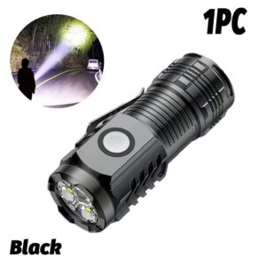 Mini LED Torch - Portable Pocket Light, Child Camping, Emergency, Travel, Hiking Torch, Portable LED Flashlight Rechargeable Zoom Flashlights Plastic body - Image 2