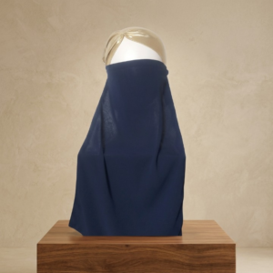 Half Veil Niqab Patti In Korean Chiffon With Soft Elastic, Lightweight Face Cover For Hijabs And Scarves - Image 2