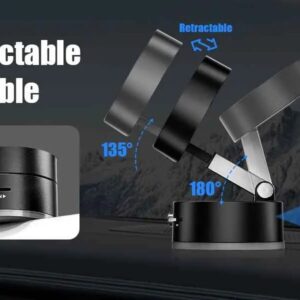 Magnetic Suction Phone Holder – Foldable & Adjustable 360° Magnetic Mount for Car, Bathroom, Kitchen, Gym & Office - Image 2