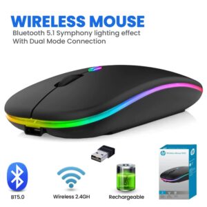HP W10 Wireless Mouse - Slim Silent Stylish 2.4GHz Wireless Optical Mouse With Ergonomic Design Plug And Play USB Receiver For Laptop PC (Random Color) - Image 1