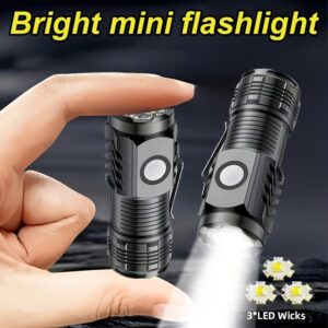 Mini LED Torch - Portable Pocket Light, Child Camping, Emergency, Travel, Hiking Torch, Portable LED Flashlight Rechargeable Zoom Flashlights Plastic body - Image 5