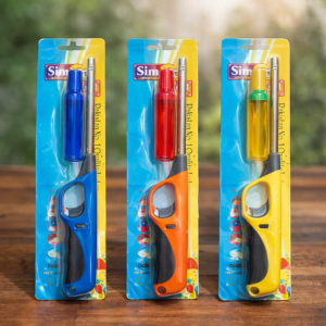 Refillable Gas Kitchen BBQ Candle Lighter with Gas Refill Bottle – Long Nozzle Multipurpose Flame Lighter - Image 1