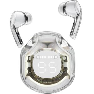 Air39 Transparent Wireless Earbuds with cover | Bluetooth 5.3 TWS AirBuds with LED Display - Image 1