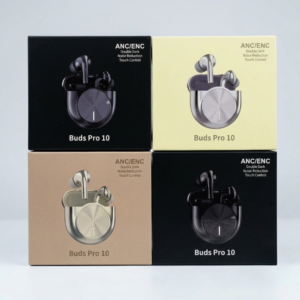 Buds Pro 10 ANC/ENC Wireless Bluetooth Earbuds – Touch Control | Noise Reduction | Random Color - Image 1