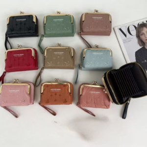 Premium Women’s Mini Wallet – Luxury Ladies Card Holder with 12 Card Slots, Coin Pocket, Cash Compartment, Secure Zip Closure & Wrist Strap - Image 1