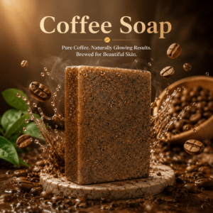 Organic Coffee Exfoliating Soap – Handmade Coffee Scrub Soap for Deep Cleansing & Instant Glow - Image 2